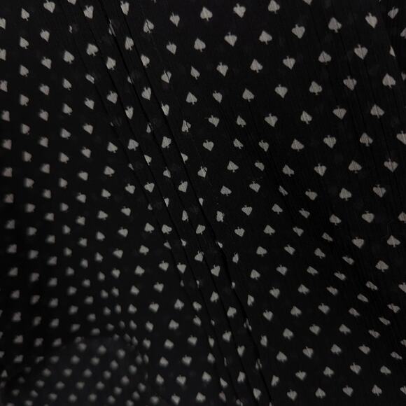 L'Agence Black & Ivory Carte A Jouer Spade Tabitha Ruffle Sheer Blouse - Picture 6 of 7